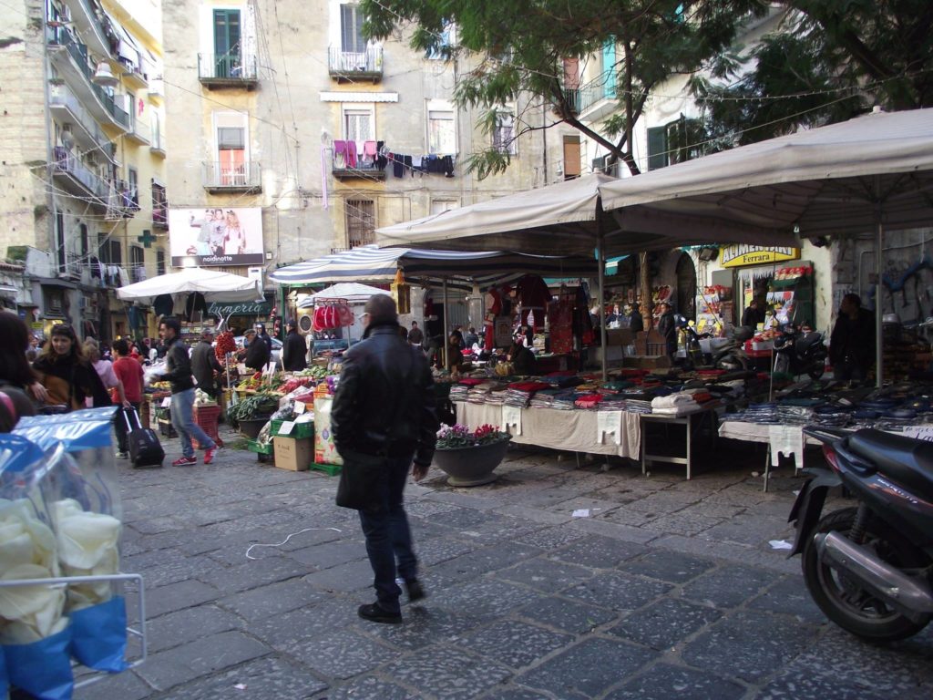 naples pignasecca where locals actually go traditional wooden crates filled with fresh red tomatoes and green herbs