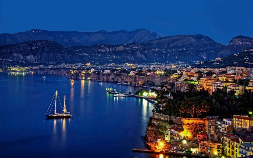 how to get to coast harbor sorrento from naples without a car passenger ferry docking safely against the high white cliffs