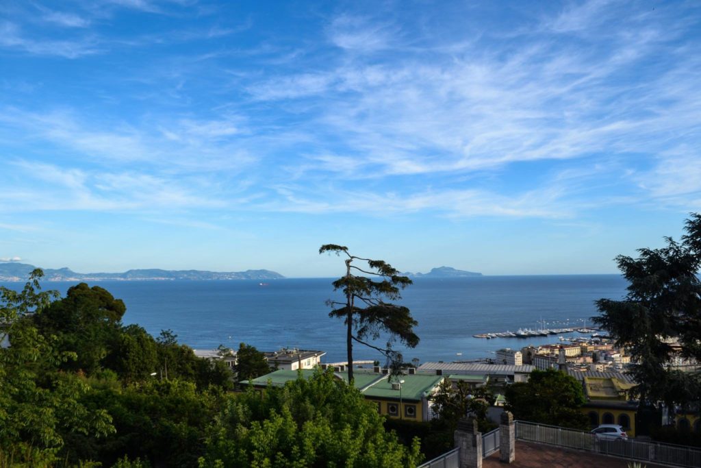 naples lungomare walk alternative via aniello falcone vomero elevated view gulf naples vesuvius panorama