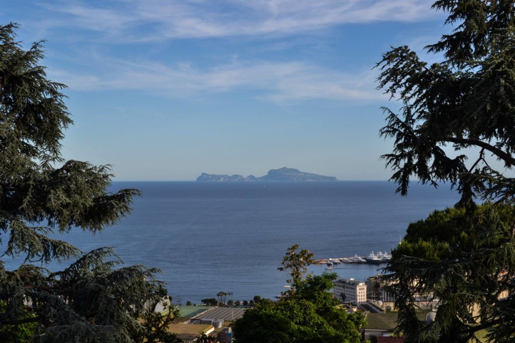 naples vomero neighborhood panorama via aniello falcone residential street gulf naples morning light