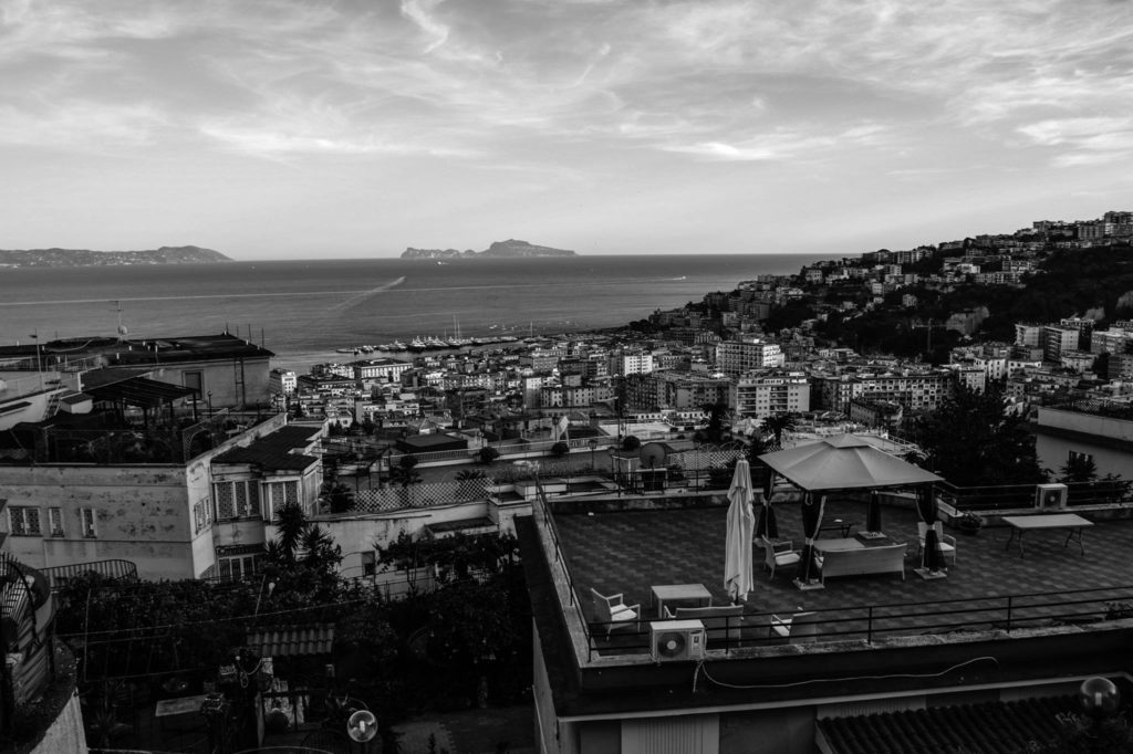 naples vomero neighborhood panoramic view of mount vesuvius from via aniello falcone
