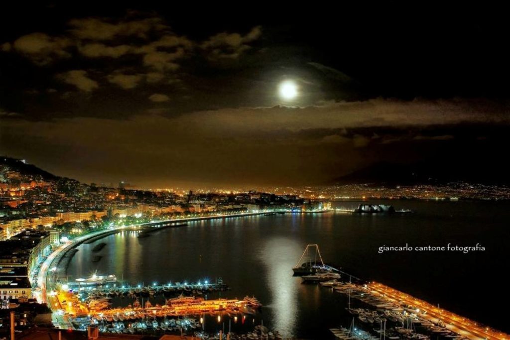 best photo spots in via petrarca naples napoli showing a majestic wide angle postcard view of the entire city and bay cleanly